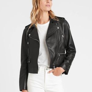 Banana Republic black moto leather jacket
